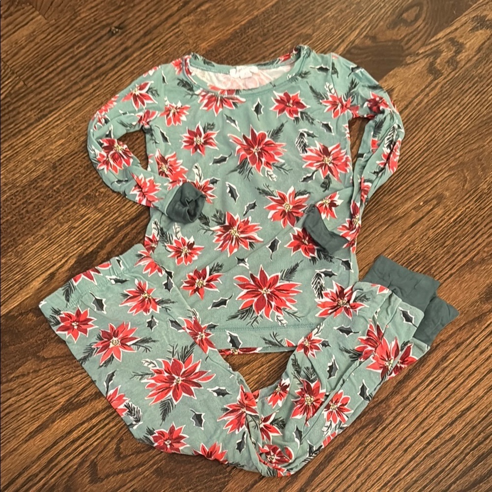 Angel Dear Poinsettias Print Bamboo Pajamas